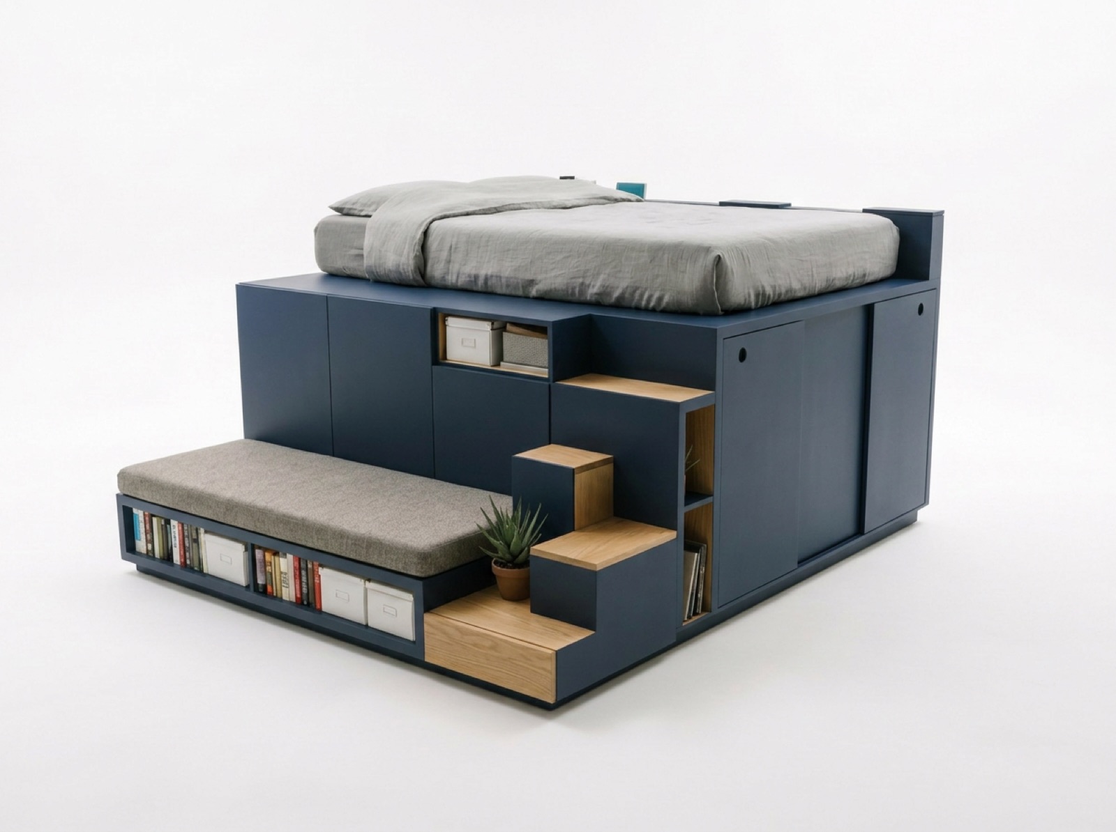 cube in dark blue
