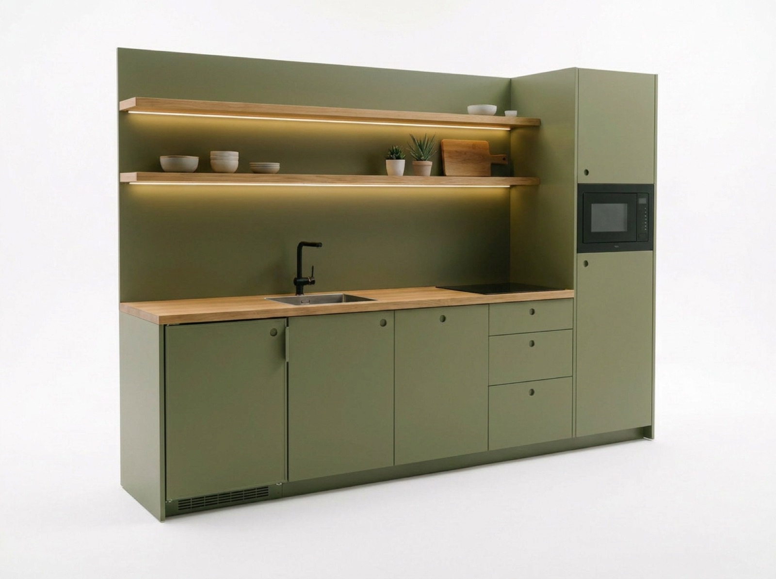 matching kitchen in olive & oak
